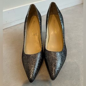 Ivanka Trump Gunmetal Pumps Snakeskin Women’s size 6.5M